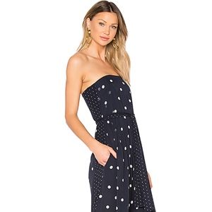 SPOT PRINT STRAPLESS JUMPSUIT
